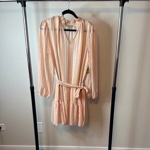 Ryegrass V-Neck Sundress with Bishop Sleeves